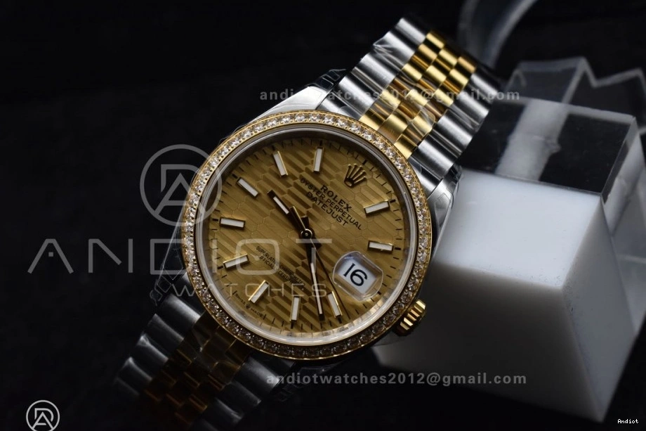 VS 1:1 DateJust Edition Packable Best Bracelet 36 on Dial 904L VSF Textured YG Steel SS 575 Jubilee 126283rbr 0704
